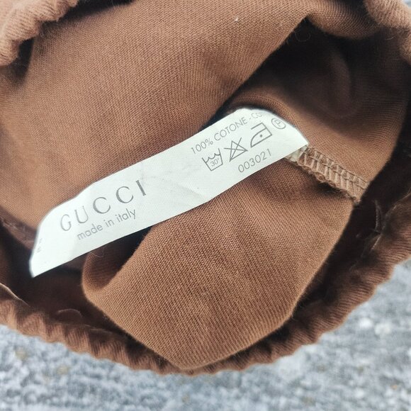 Authentic Gucci Dust Bag Brown Cotton Storage Bag Made in Italy Gucci - Picture 10 of 12